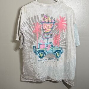 Simply Southern Short Sleeve Tee - Pink and Gray with Graphic